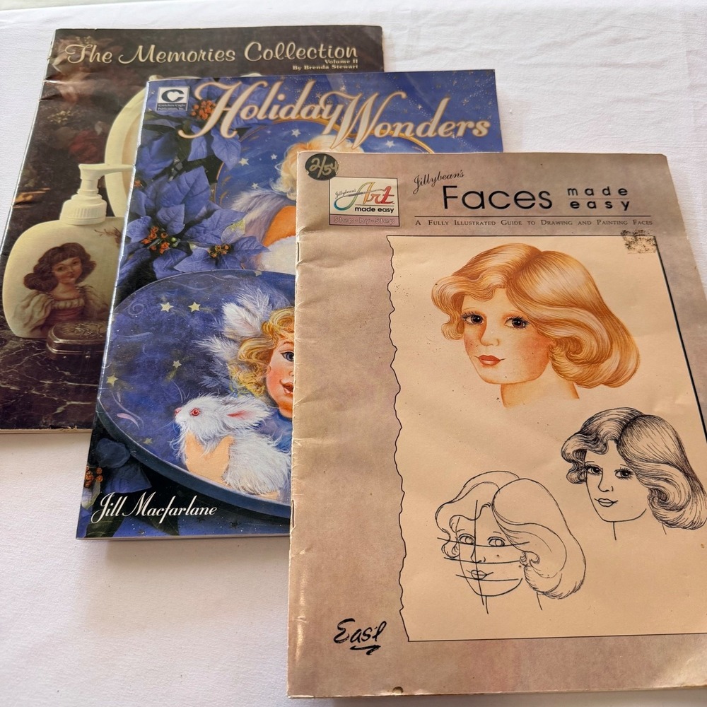 Craft Painting Books Lot of 3‎ Faces Holiday Wonders Memories Collection